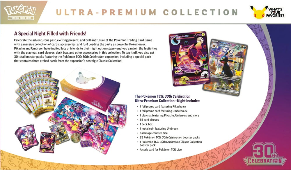 Pokemon Mega Evolution: 30th Celebration - Ultra-Premium Collection